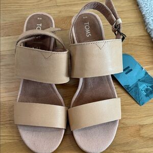 TOMS Women's Beige Strap Sandals